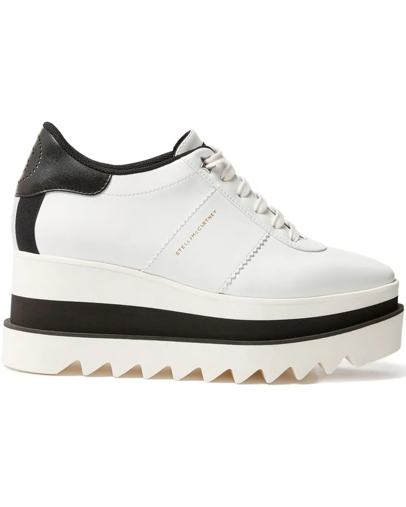 Stella McCartney Platform Leather Sneakers — White White
