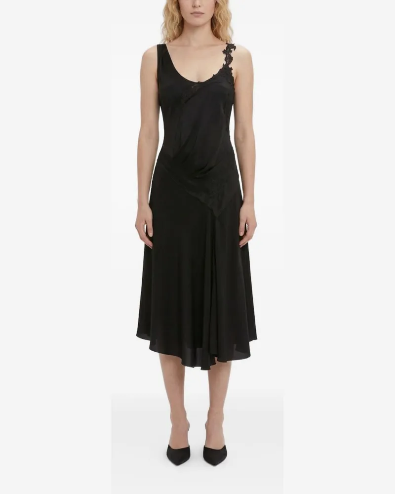 Victoria Beckham Women's Midi Dress Black Acetate Black