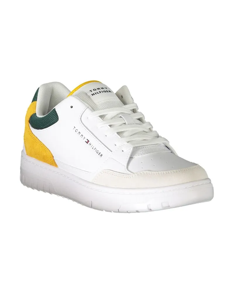 Tommy Hilfiger Colorblock Leather Sneaker — White White