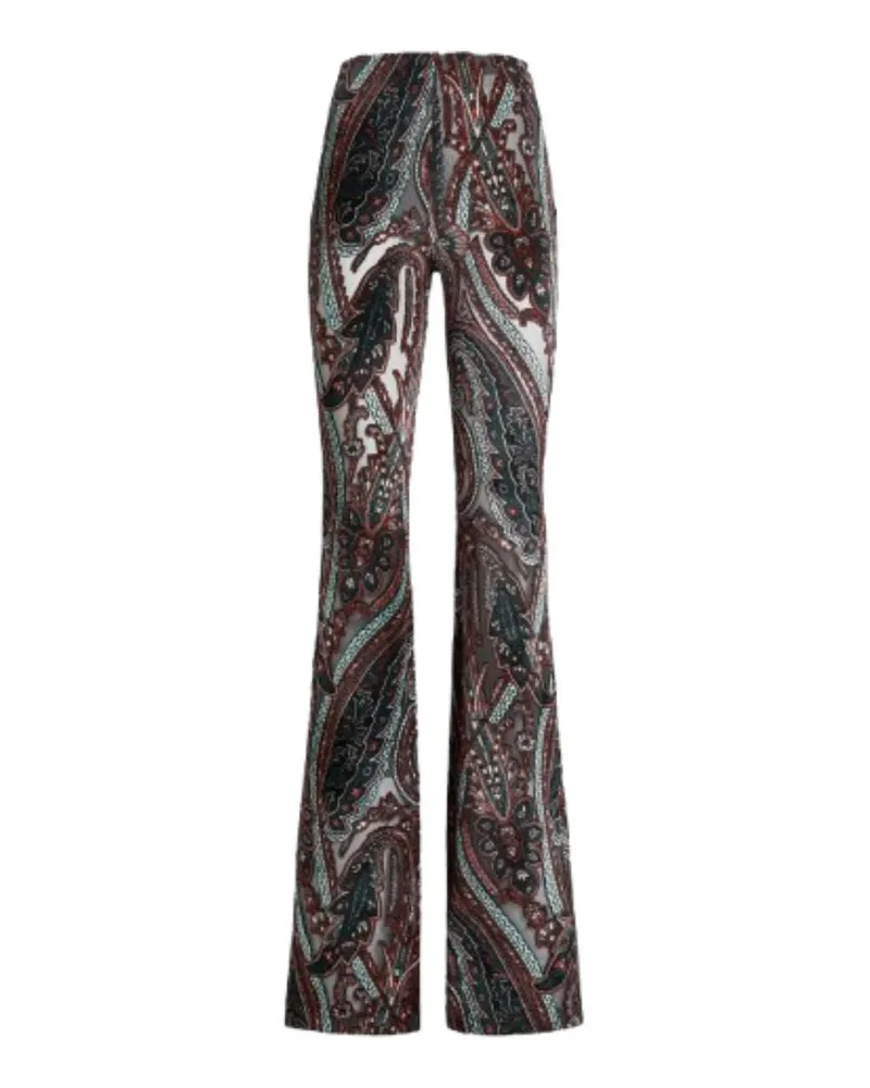 Etro Paisley Jacquard Trousers — Multicolor Multicolor