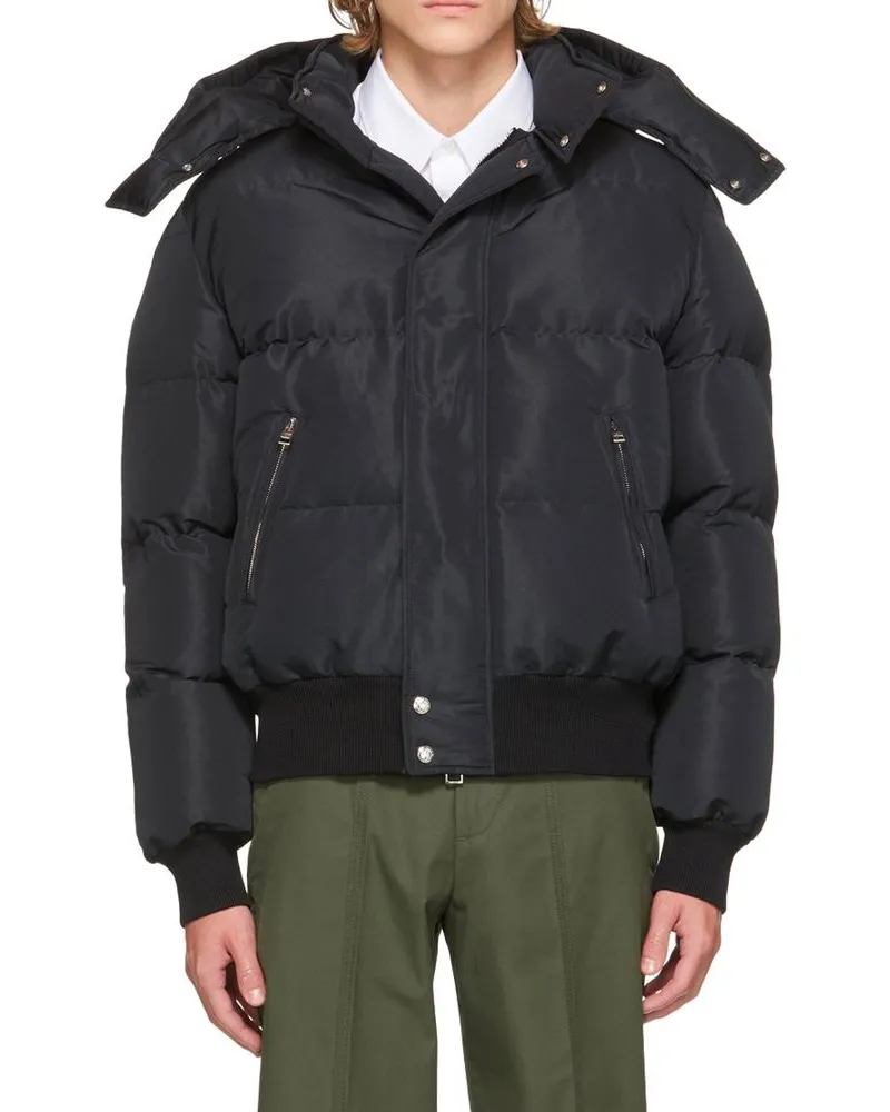 Alexander McQueen Men's Black Polyamide Bomber Clothing Black