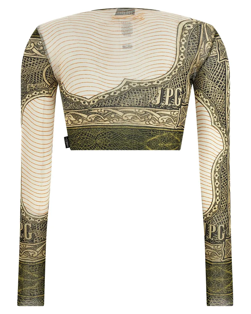 Jean Paul Gaultier Women's Multicolor Polyamide Long Sleeve T-Shirt Green
