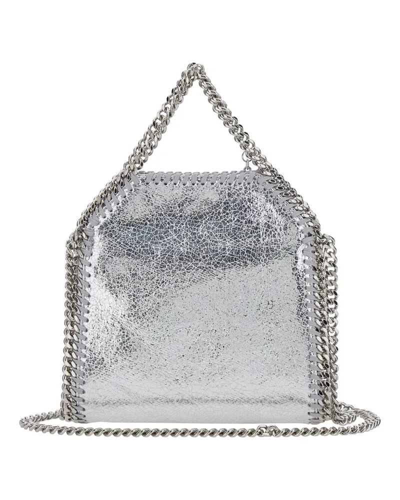 Stella McCartney Women's Crossbody Bag Falabella Metallic Ecoleather Polyester Shoulder Silver