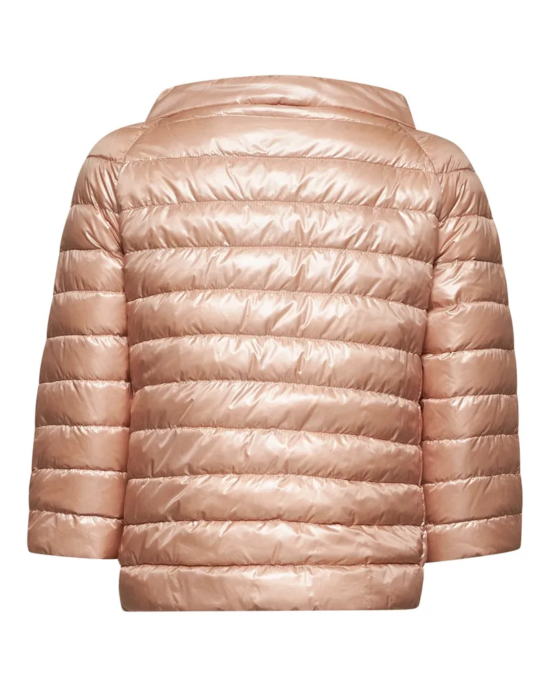 Herno Women's Ultralight Nylon Reversible Cape, Pink Polyamide Puffer Jackets Pink