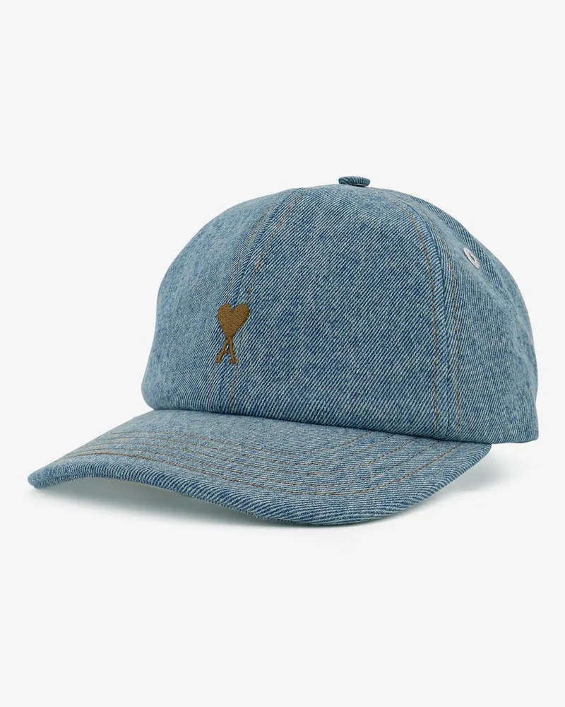 AMI Paris Men's Hat, Denim Blue Cotton Blue