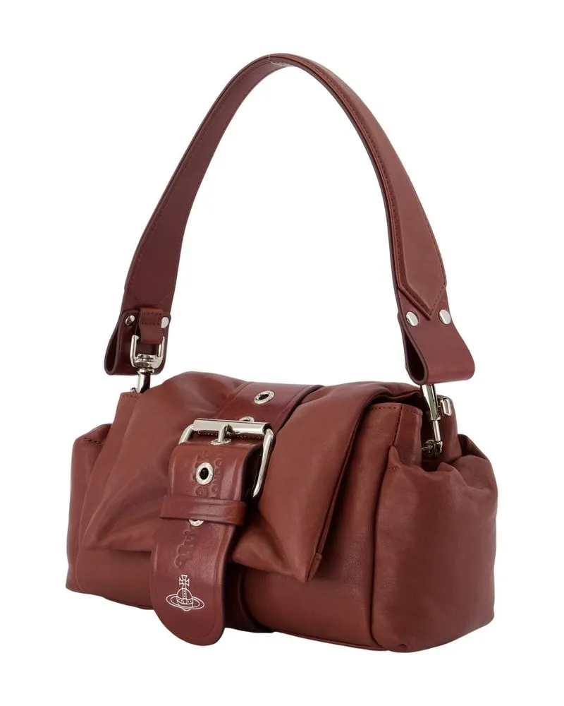 Vivienne Westwood Women's Hazel Treasure Purse -  Leather Brown Calfskin Bags Handbags-Purses Brown
