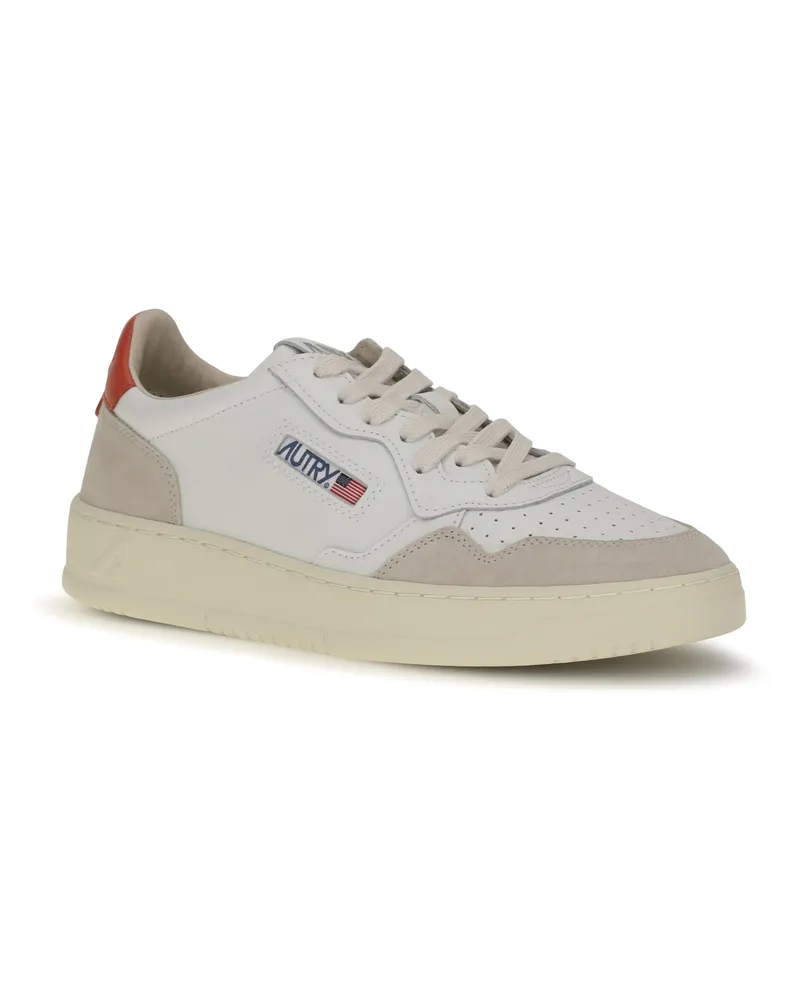 AUTRY Men's Medalist Low Sneakers White-Pumpkin White/pumpkin White