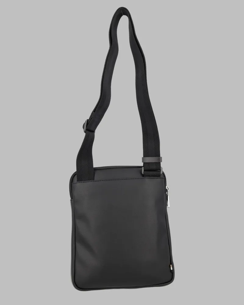 HUGO BOSS Recycled Polyamide Shoulder Bag — Black Black
