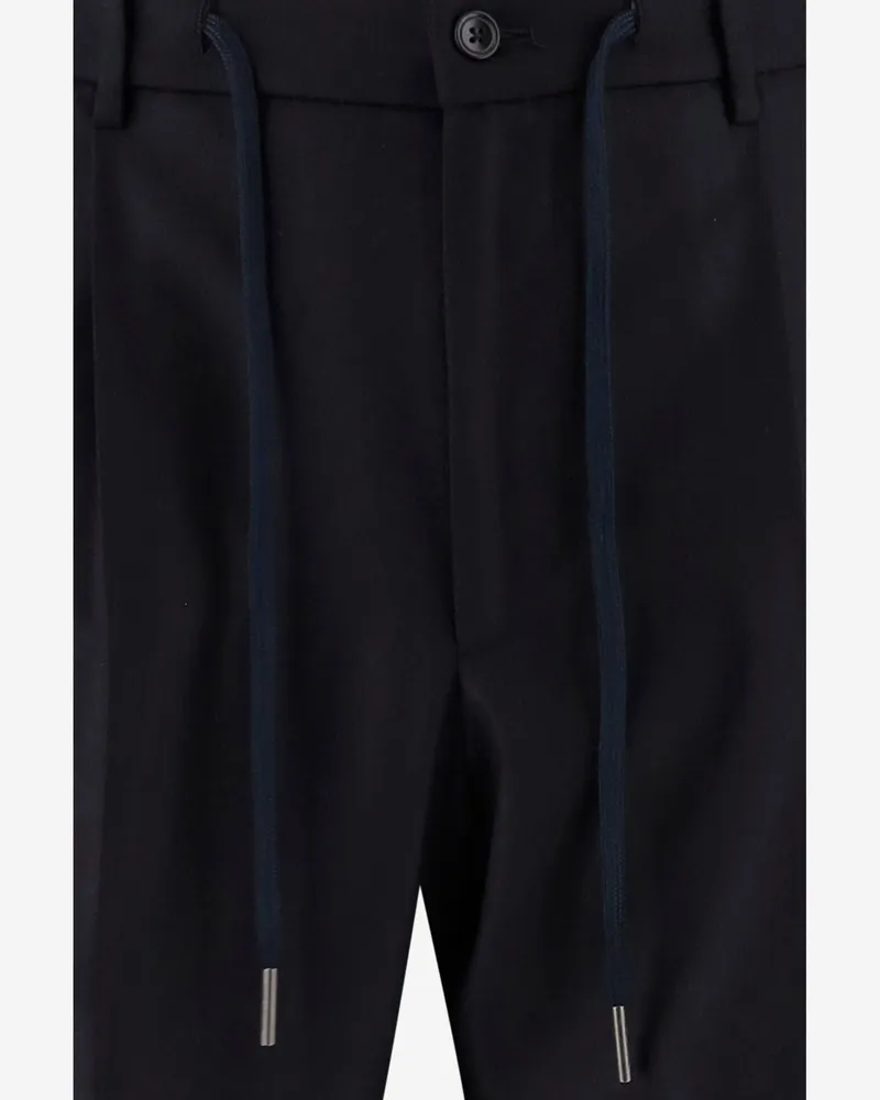 Tagliatore Men's Trousers Super 110s Wool Navy Virgin Navy