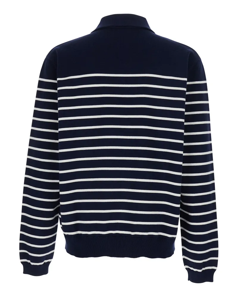 Dsquared2 Men's Polo Shirt Long Sleeve Blue Cotton T-Shirts And Polos Navy