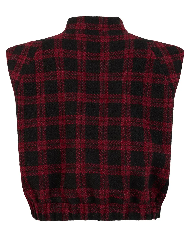 Pinko Checked Vest — Black Black