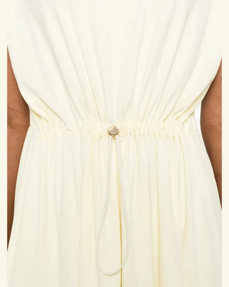 Fabiana Filippi Women's Drawstring-Waist Midi Dress Ss26 W Cream