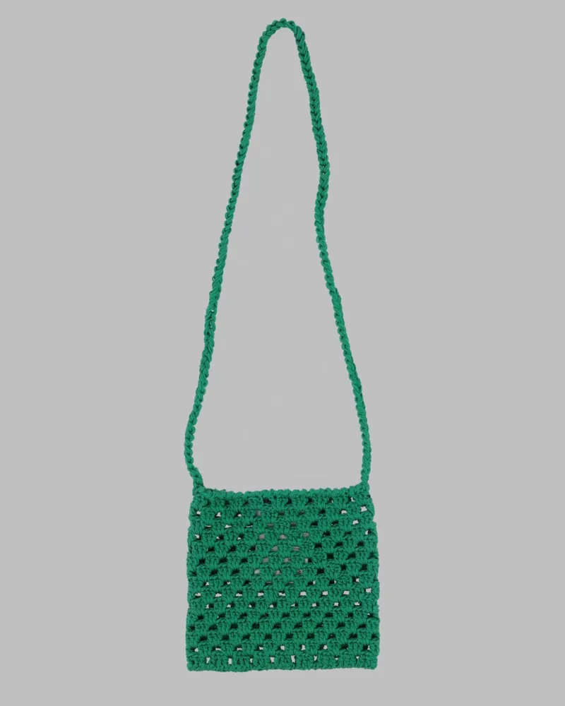 MIMISOL Cotton Shoulder Bag — Green Green