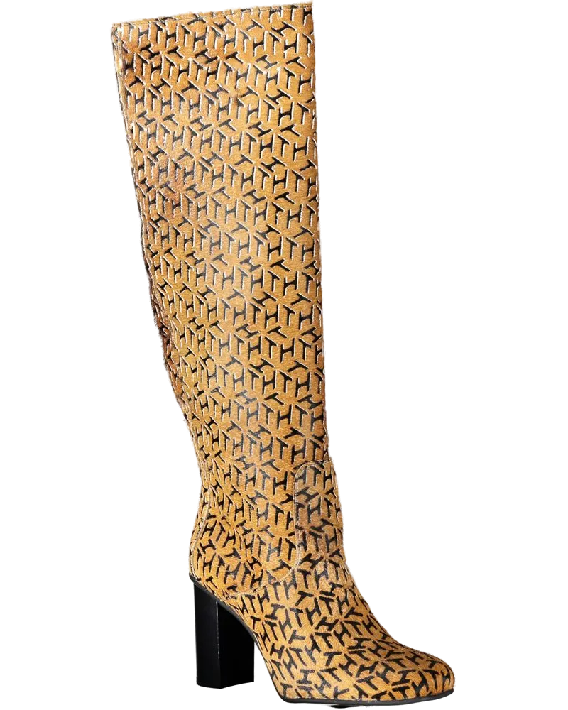 Tommy Hilfiger Monogram Canvas Boot — Beige Beige