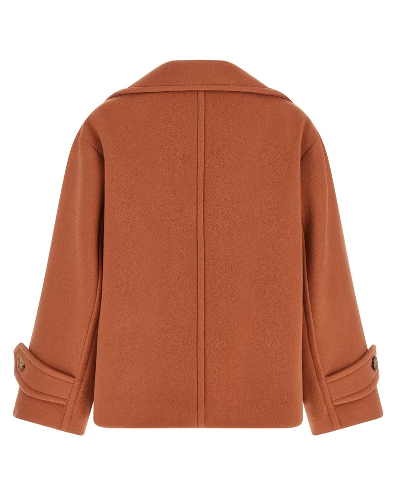 Chloé Double-breasted Coat Terracotta