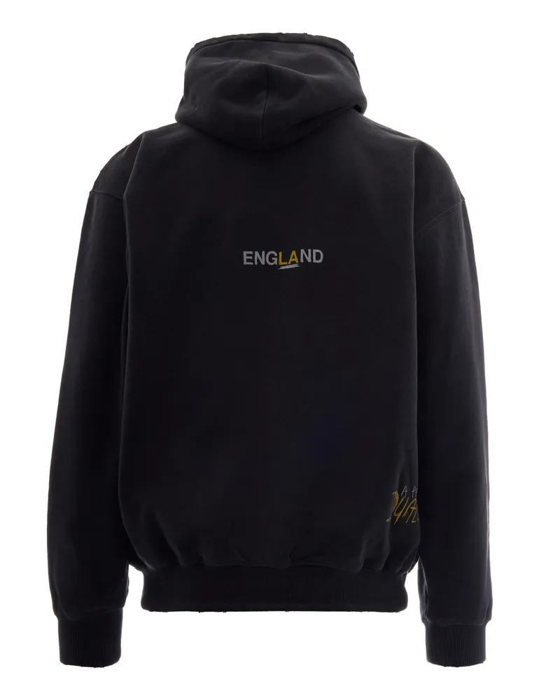 REPRESENT Men's Sweatshirt Enemy Washed Black Cotton Sweatshirts Sweater Black