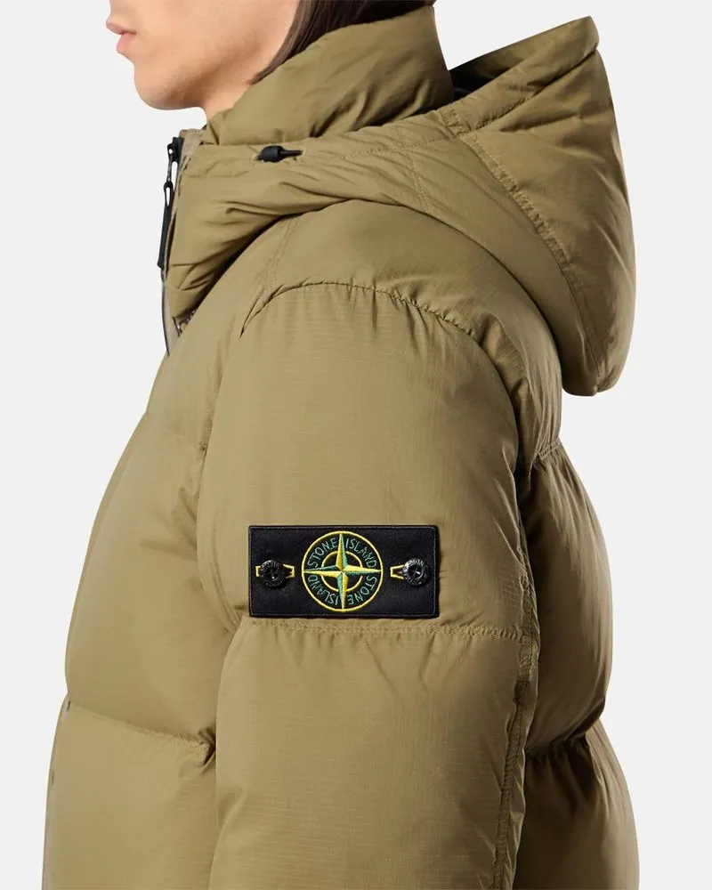 Stone Island Quilted Down Jacket — Khaki Khaki