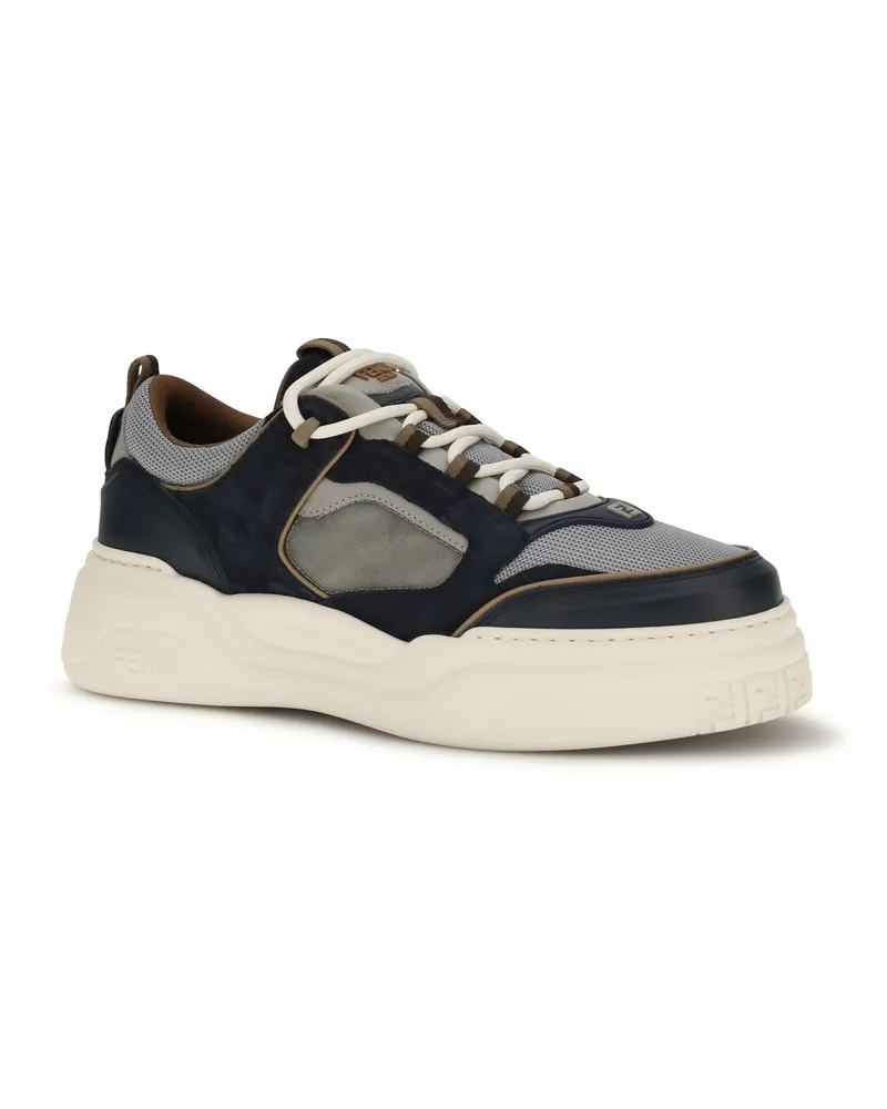 Fendi Men's Force Sneakers Blueb+vap.grey+tabac Navy