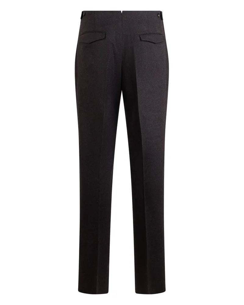Slowear Men's Straight Trousers Dark Brown Virgin Wool Brown