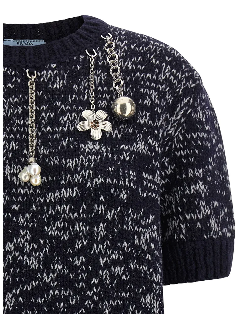 Prada Pendant Sweater — Navy Navy