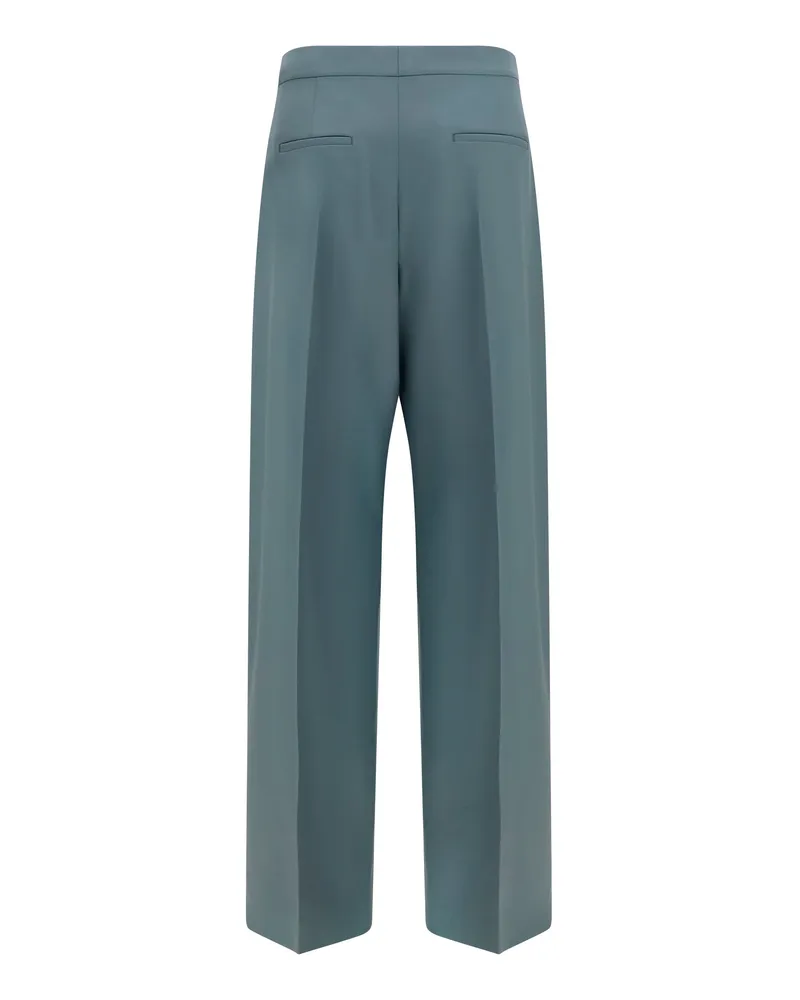 Chloé Women's Tailored Wool Pants Urban Grey Fleece Ovis Aries Trousers Gray