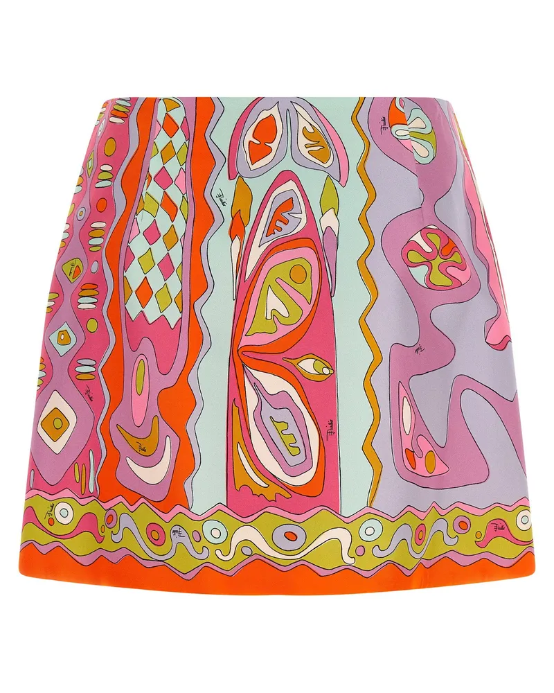 Emilio Pucci Printed Twill Short Trousers — Pink Pink