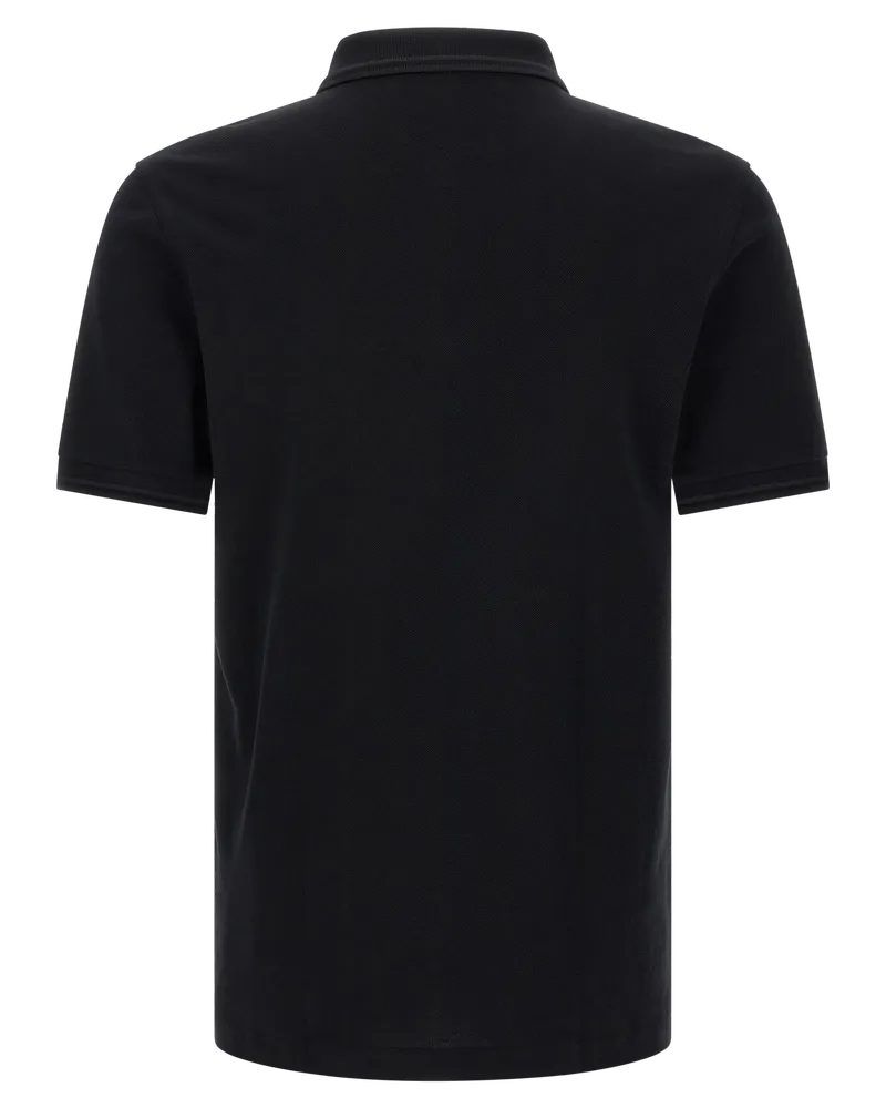 Comme des Garçons Embroidered Logo Cotton Piqué Polo — Black Black