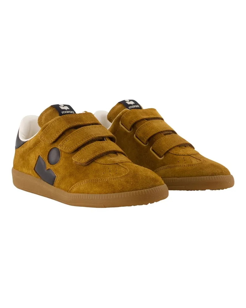 Isabel Marant Women's Beth Trainers -  Leather Khaki Calfskin Shoes Sneakers Khaki