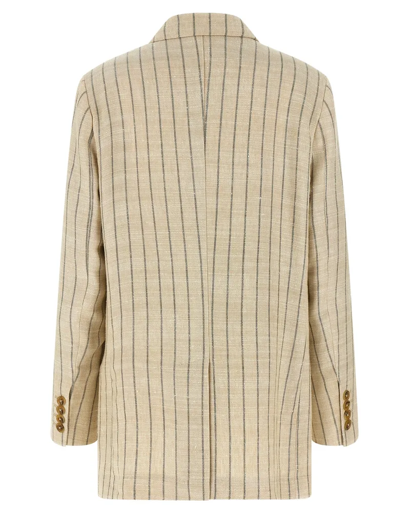 Blazé Milano Women's Beige Cotton Blazer Clothing Beige