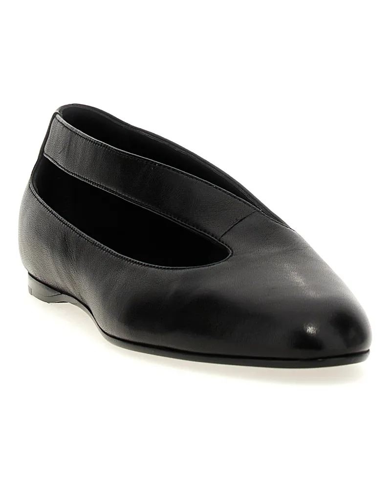 KHAITE Women's Black Lamb Leather Ballet Flats Black