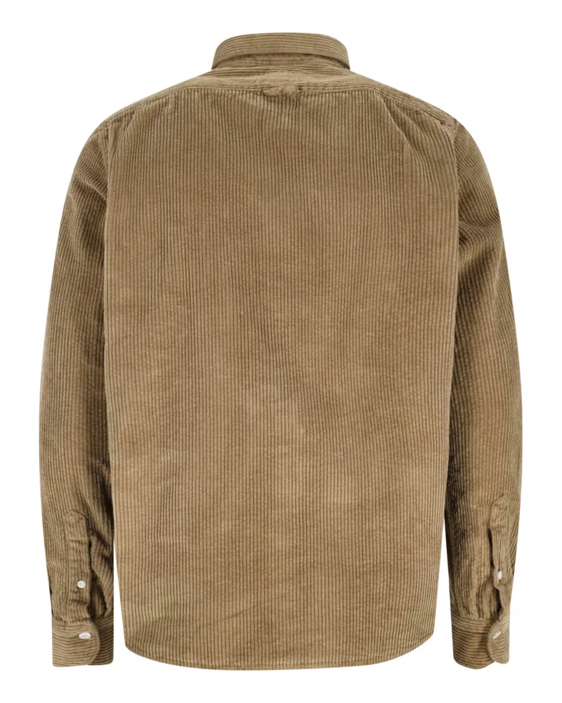 Finamore 1925 Men's Shirts Brown Cotton Brown