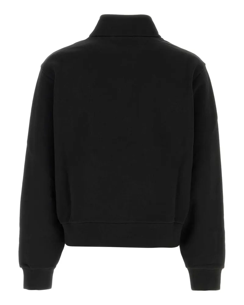 Moncler Half-Zip Cotton Sweatshirt — Black Black