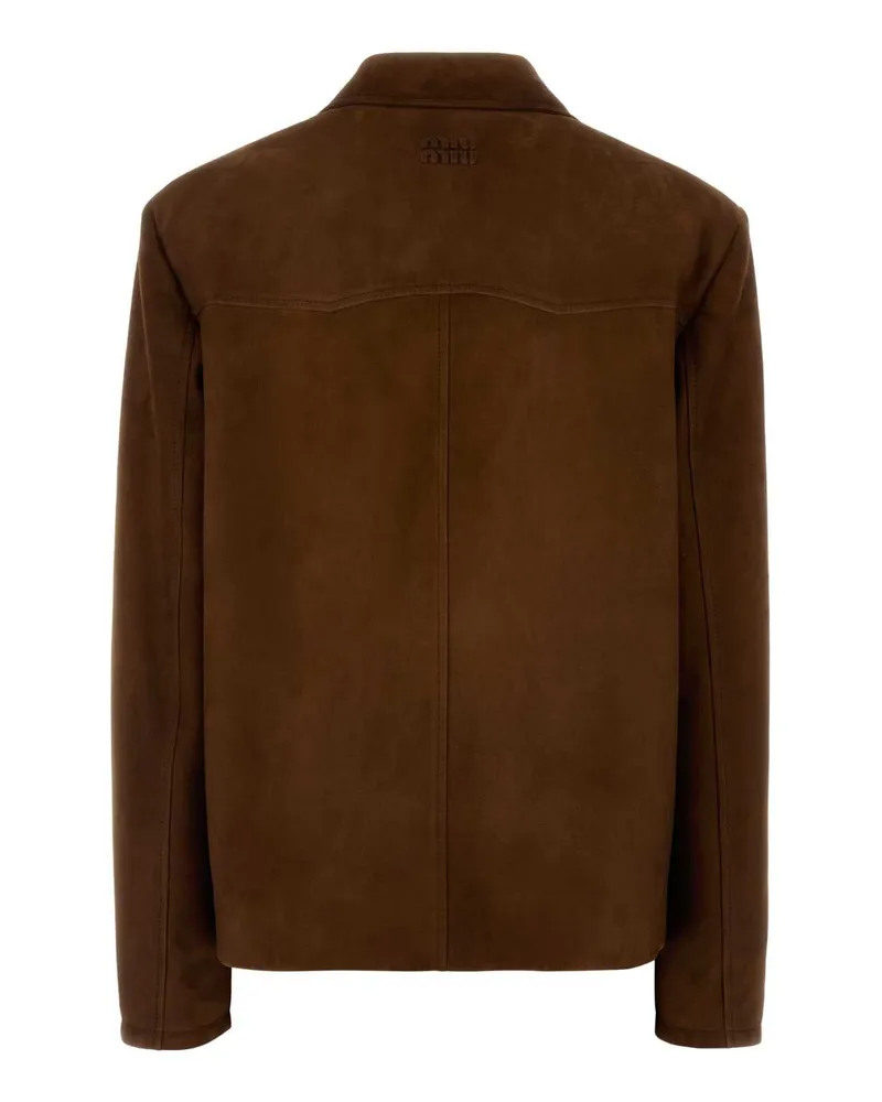 Miu Miu Pelle Jacket — Brown Brown
