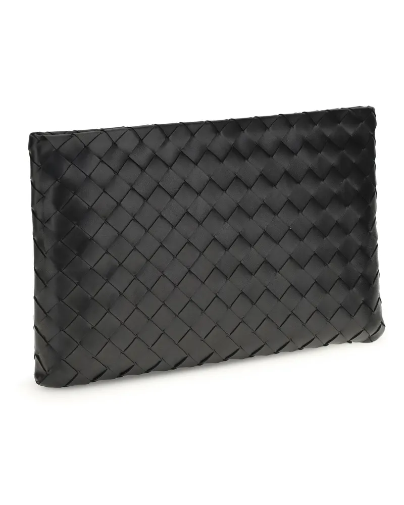 Bottega Veneta Women's Leather Clutch Bag Black-Gold Lamb Make Up Black/gold Black