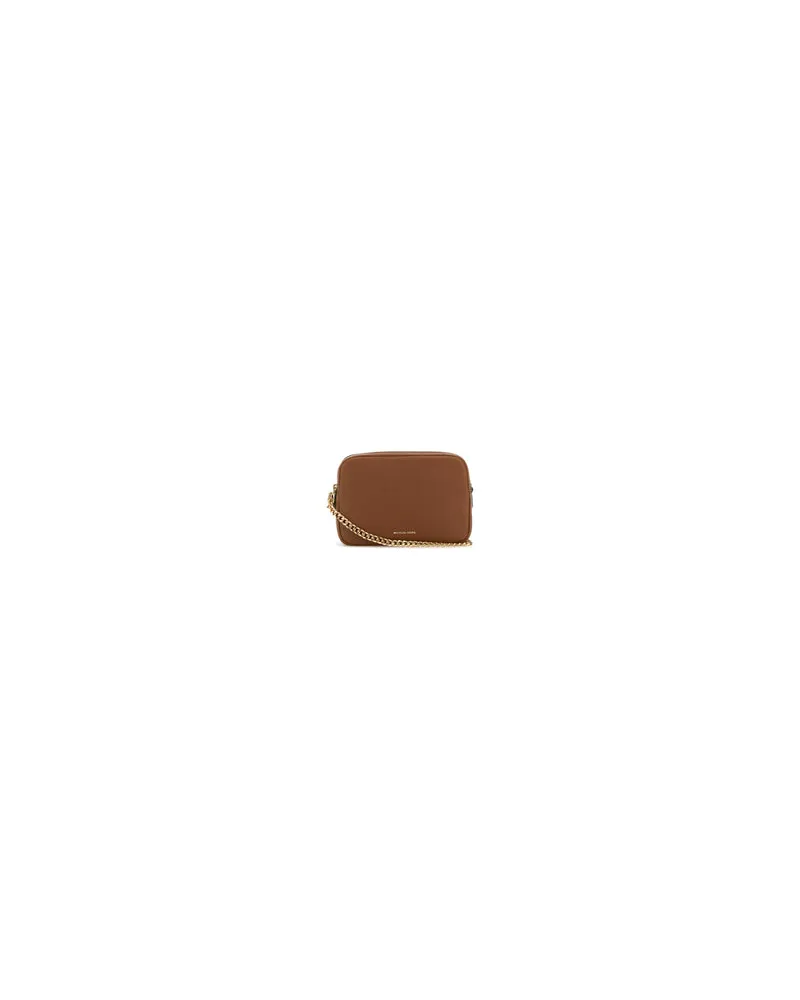 Michael Kors Women's Caramel Leather Medium Bryant Shoulder Bag Luggage Cow Borse A Tracolla Brown