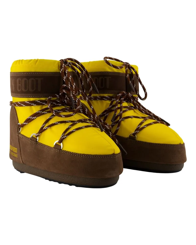 Moon Boot Women's Mb X Gir Icon Low Ankle Boots - Moon Synthetic Yellow Shoes Ankle-Boots Yellow