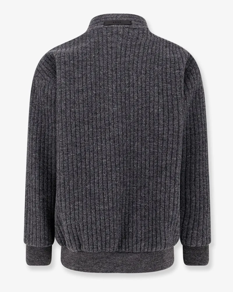 Hevò Men's Cardigan Cimino Virgin Wool Grey Sweater Gray