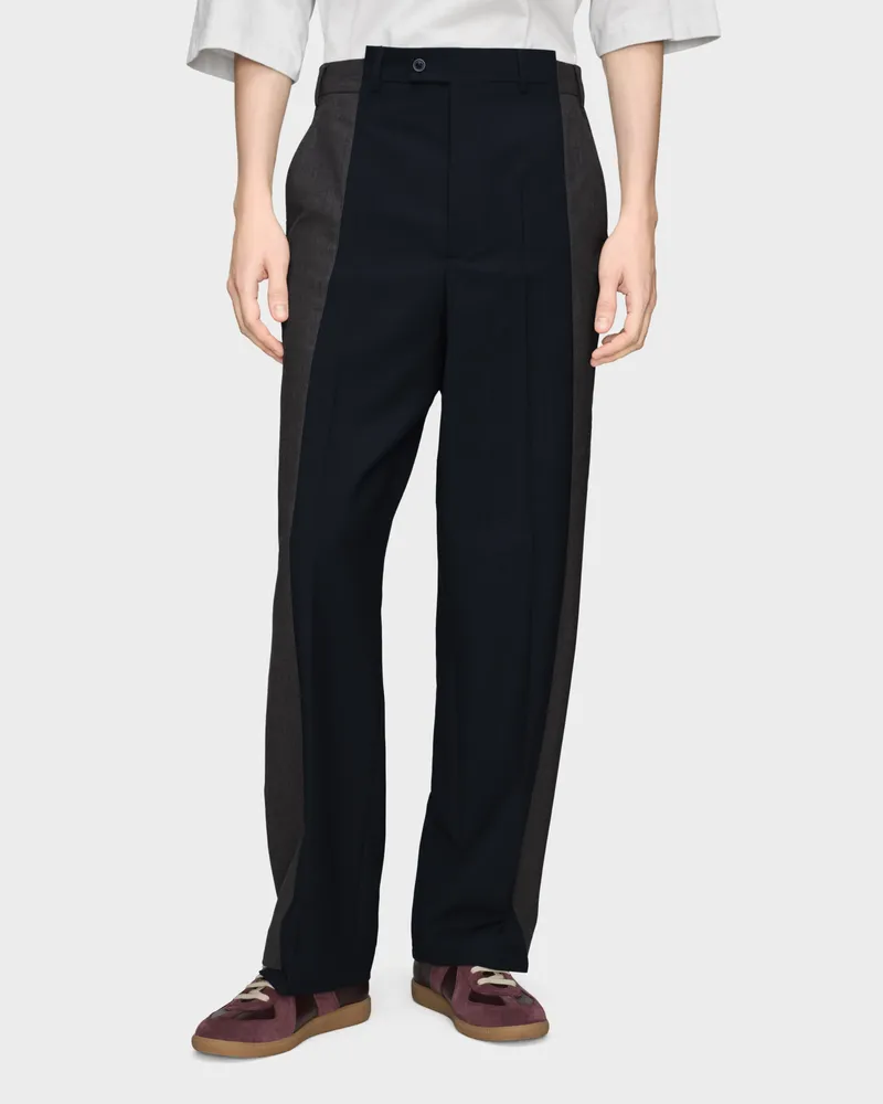 Maison Margiela Spliced Tailored Trousers — Blue Blue