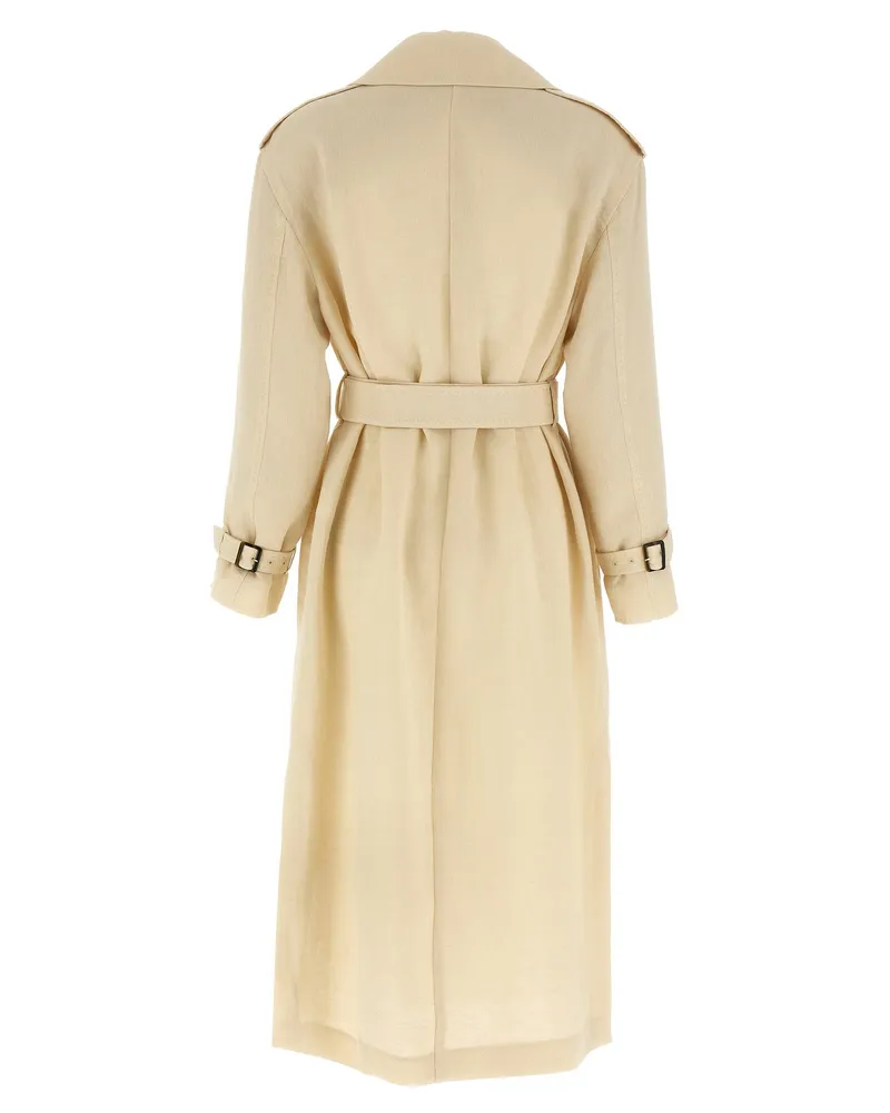 Max Mara Trench Coat — Beige Beige