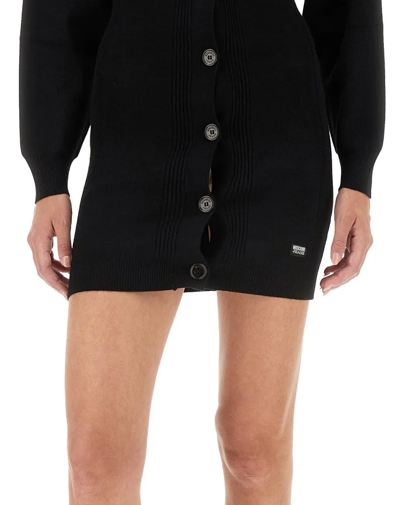 Moschino Viscose Blend Mini Dress — Black Black