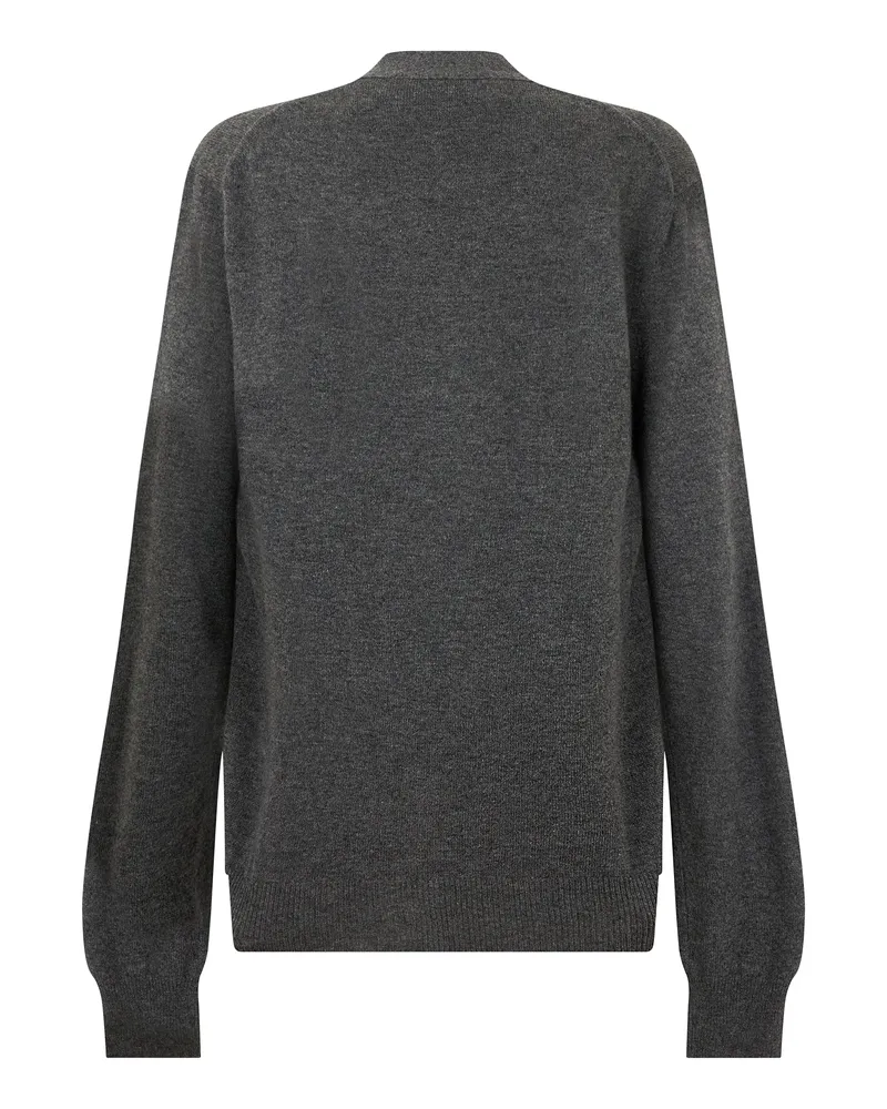 Comme des Garçons Men's Wool Cardigan Dark Grey Cardigans Sweater Gray