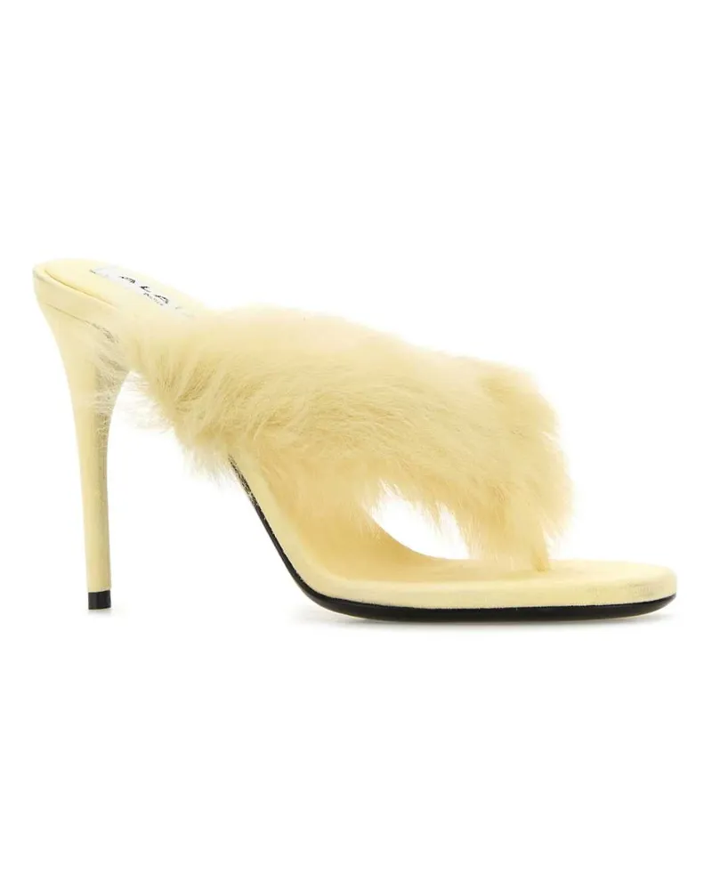 Alaïa Women's Tongs Mule Yellow Lamb Sandal Yellow