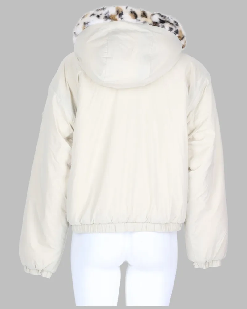Moose Knuckles Women's Reversible Jacket Eaton Bunny Multicolour Polyester White
