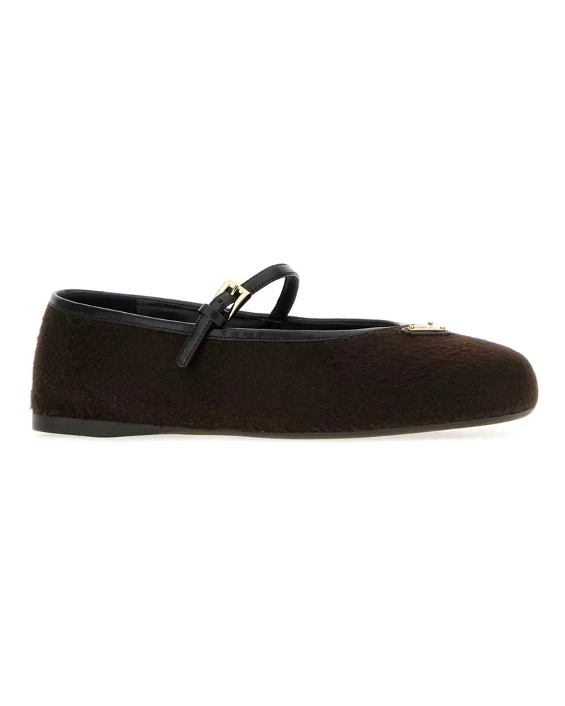 Prada Ballerina Flat — Brown Brown