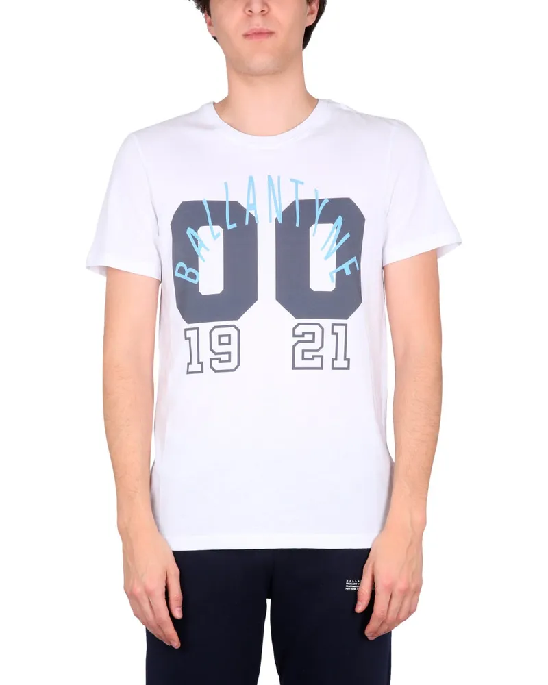 Ballantyne Logo-Print Cotton T-Shirt — White White