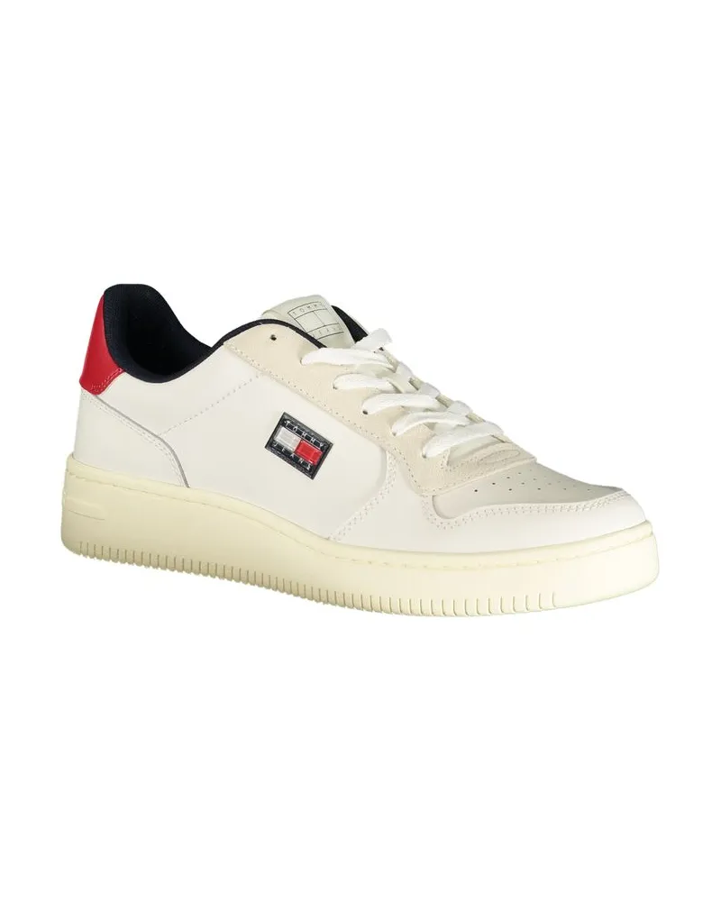 Tommy Hilfiger Colorblocked Leather Sneaker — White White