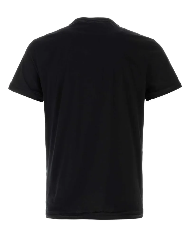 Prada Men's Black Cotton T-Shirt Nero Exterior Black