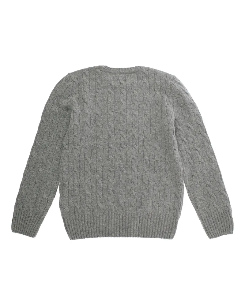 Ralph Lauren Boys' Crewneck Sweater Grey Wool-Cashmere Tops Top Gray