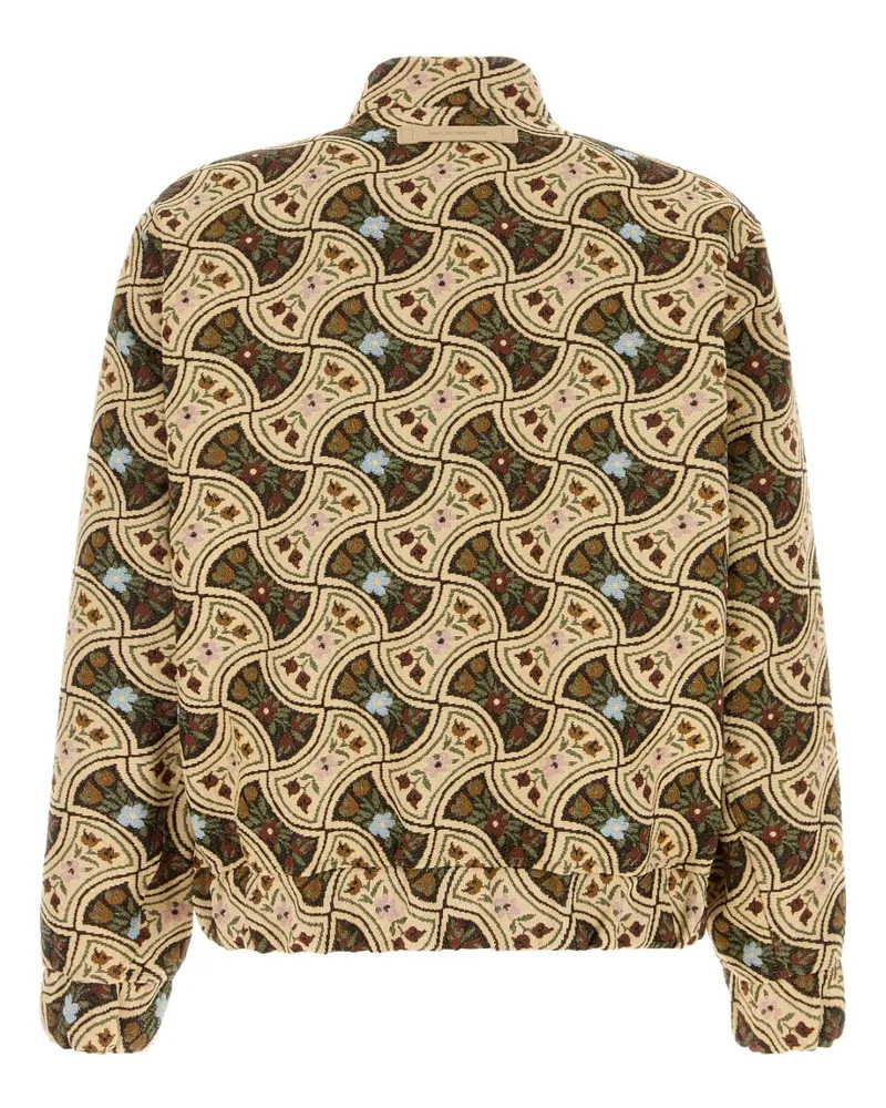 Emporio Armani Men's Embroidered Jacquard Bomber Jacket F7013 Giubbini Multicolor