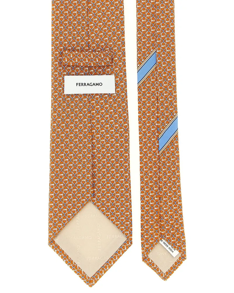 Ferragamo Intreccio Necktie — Orange Orange